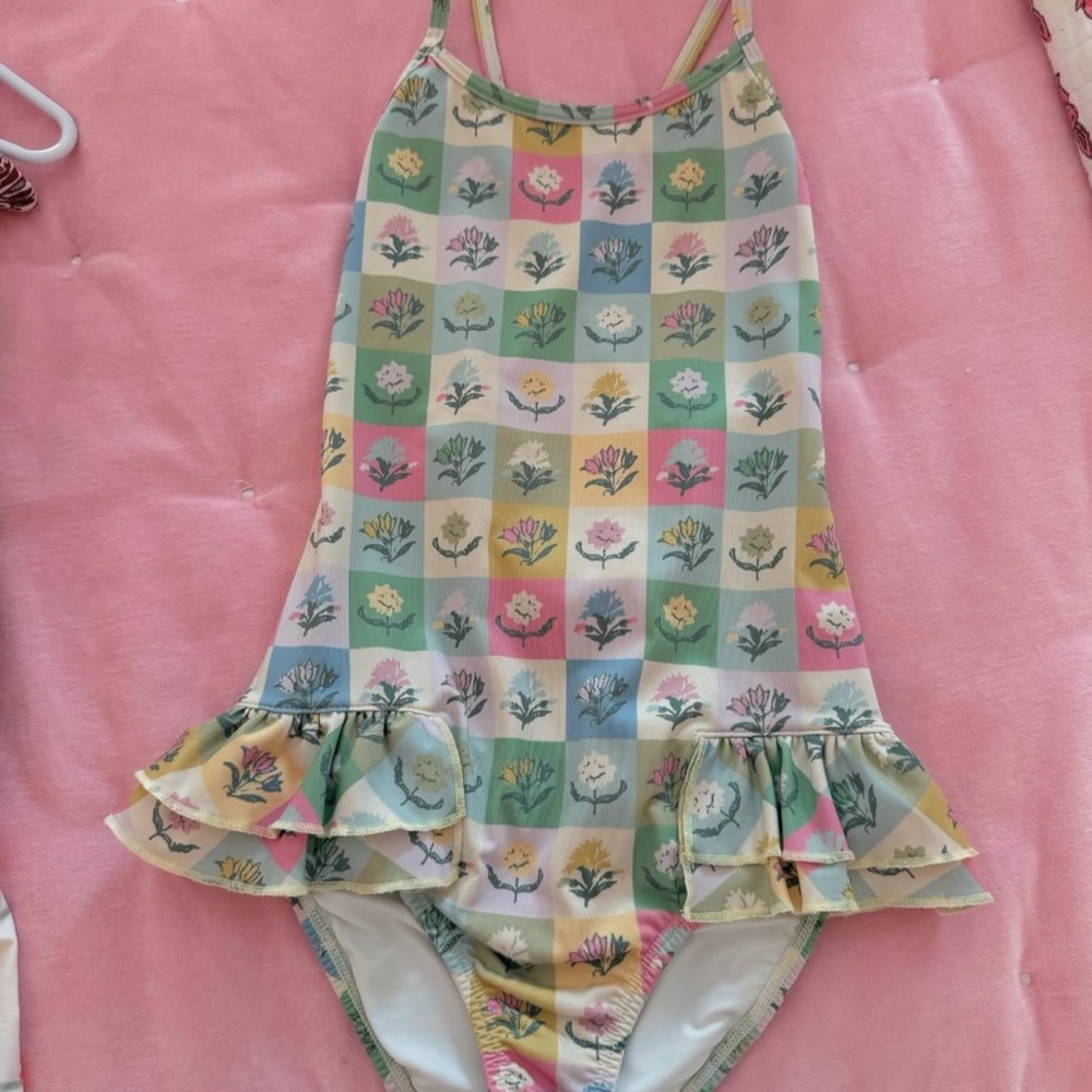 Floral Kids Swim Dress